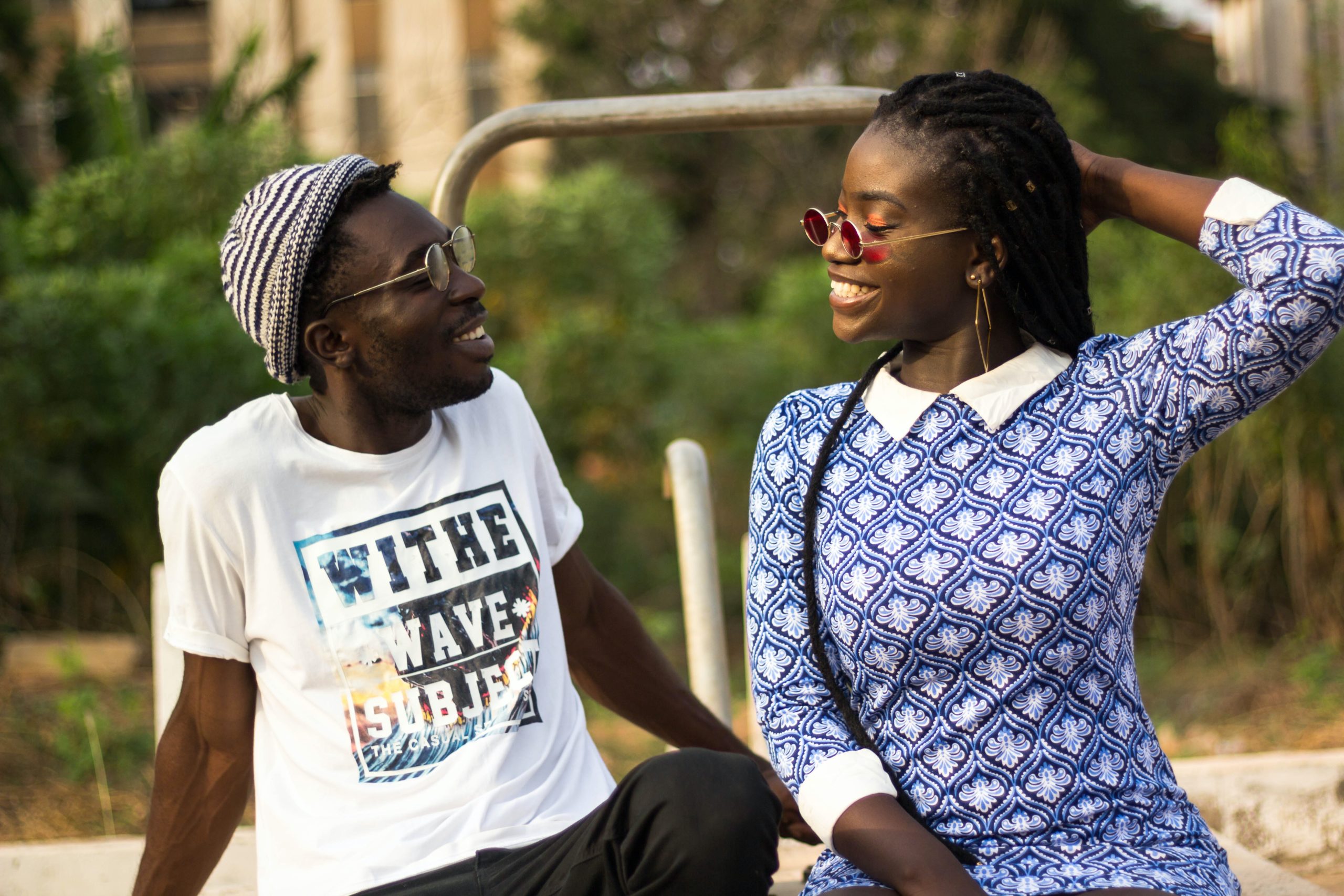 Photo by Kwaku Griffin: https://www.pexels.com/photo/photograph-of-a-couple-looking-at-each-other-while-smiling-14237278/