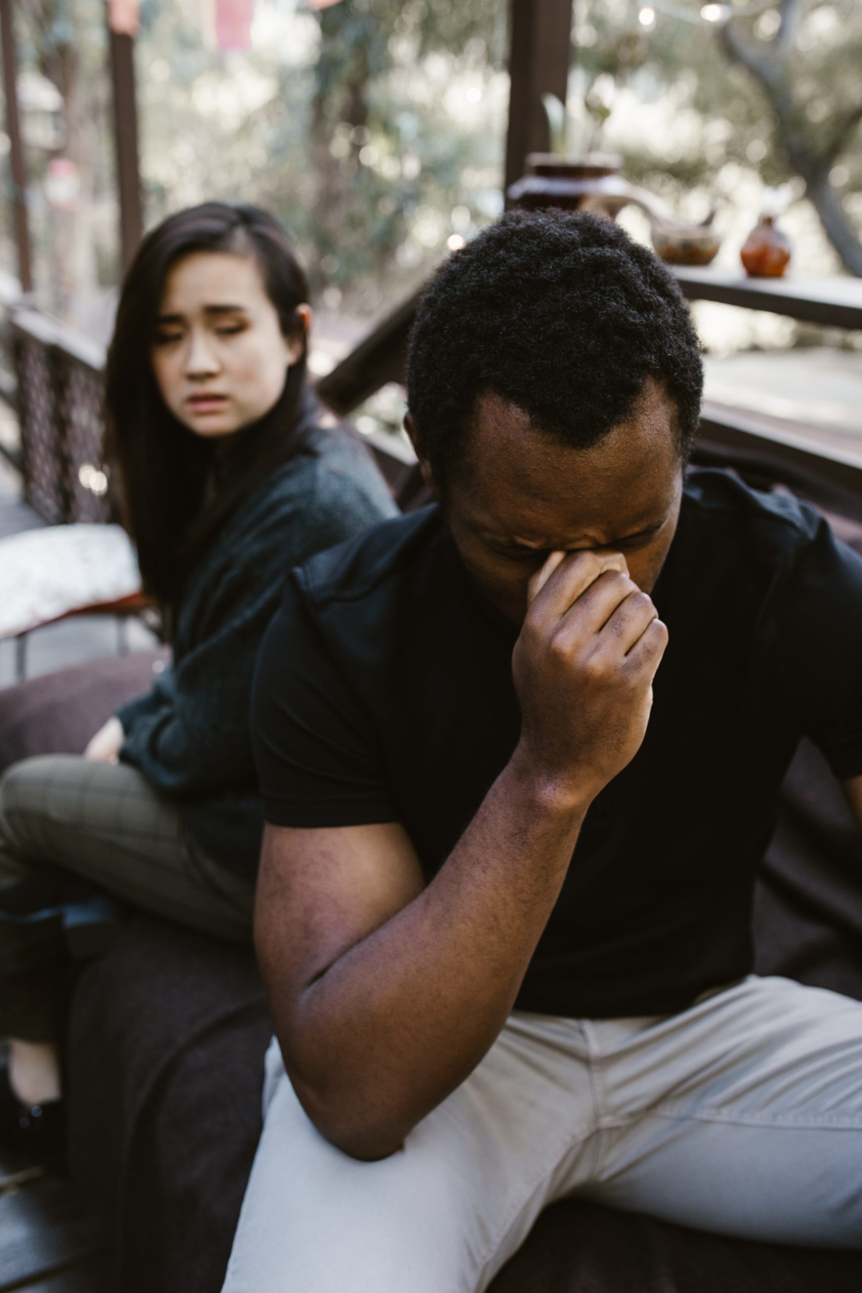 Photo by RODNAE Productions: https://www.pexels.com/photo/woman-sitting-beside-the-crying-man-6669841/